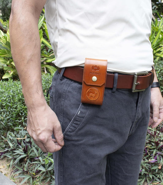Leather Multitool Sheath，Multi Tool Holster for Leatherman, Gerber, SOG and Similar Folding Tools (Brown, for 5" to 5.5" Tools)