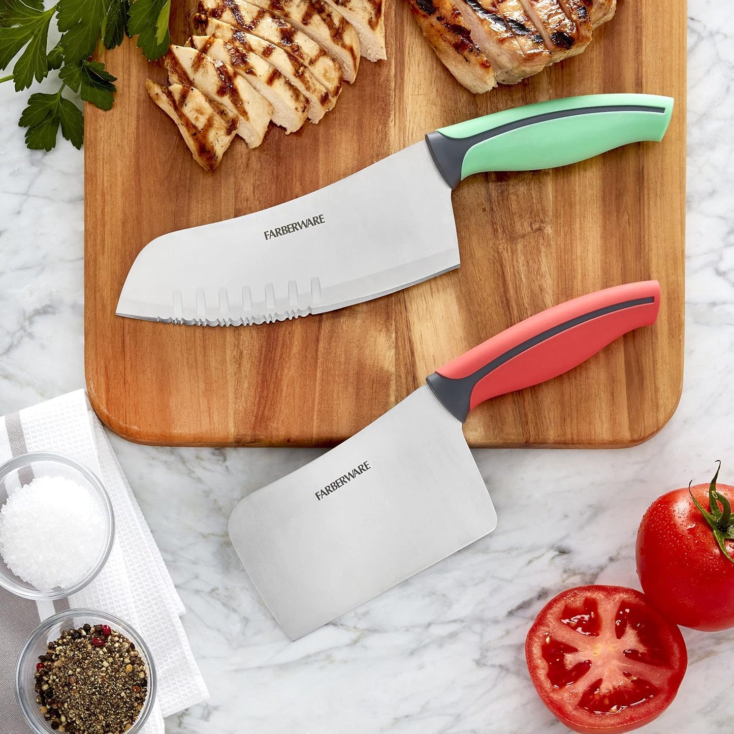 Farberware Precise Slice Utility Knife Set, 3 Piece, Multicolor