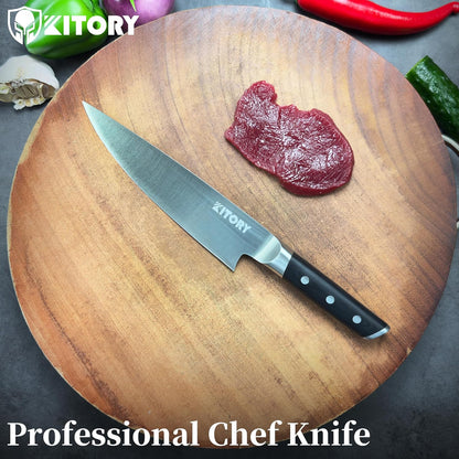 Kitory Slicing Carving Knife - 12" Brisket Knife - Pakka Wood Handle - Forged German High Carbon Steel Granton Blade, BBQ, Grilling Gifts For Men -Metadrop Series