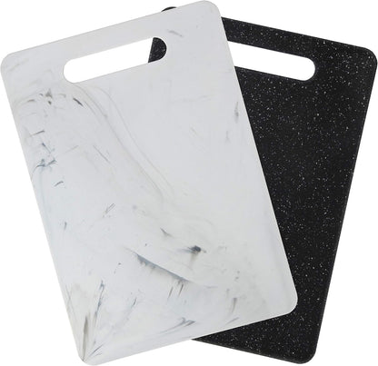 Lily's Home Plastic Kitchen Cutting Board Set of 2 - Non-Toxic, BPA-Free - Healthy Kitchen Boards - Dishwasher Safe - Ideal for Chopping, Slicing, and Dicing - Durable, Easy-to-Clean