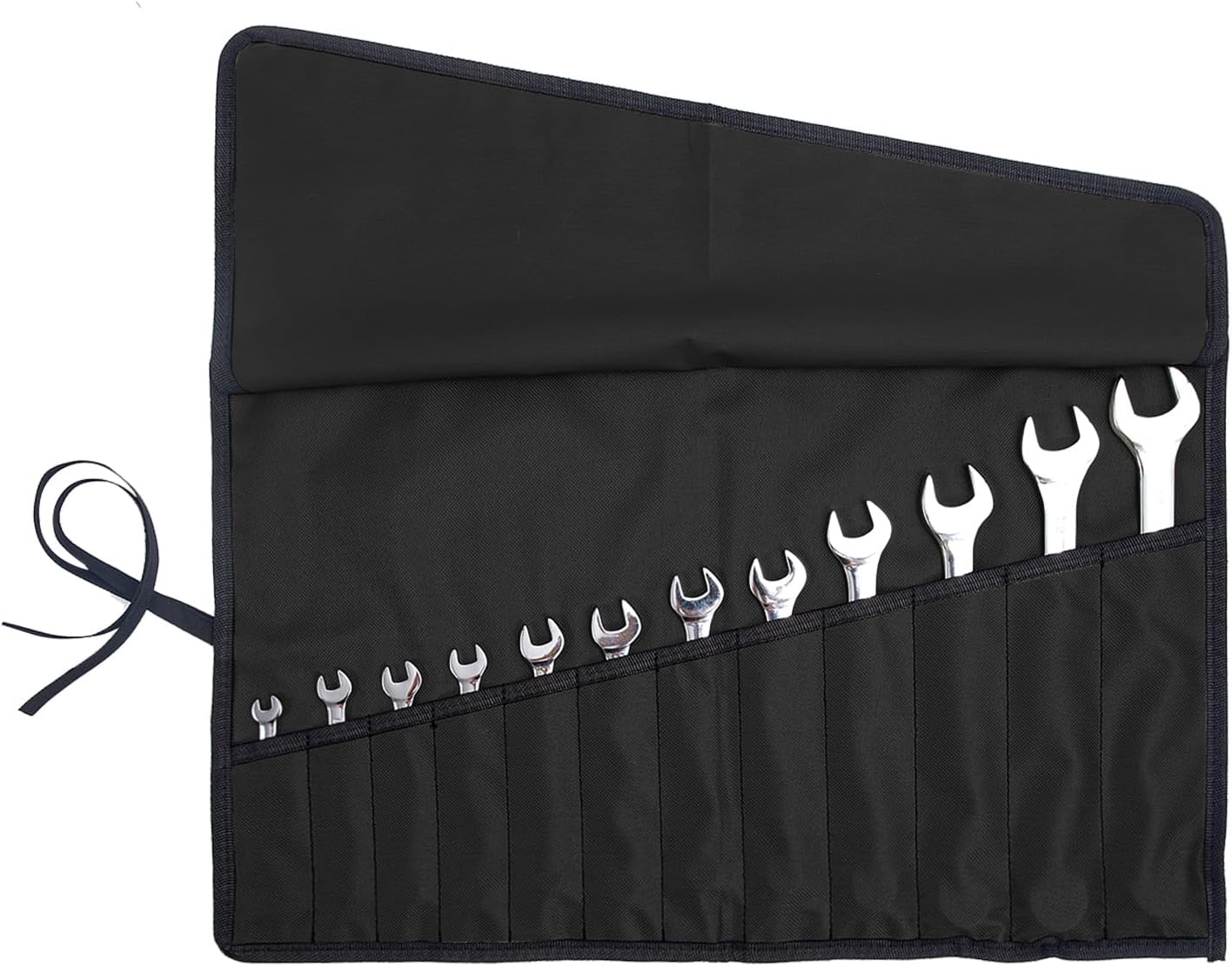 Chisel Roll,6 Pockets Roll Up Tool Pouch,Waxed Canvas Small Tool Roll Organizer and Wrench Roll Up Pouch,Store Chisel,Wrench,Pliers,Carving Knife (Army Green)
