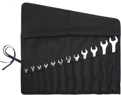 Chisel Roll,6 Pockets Roll Up Tool Pouch,Waxed Canvas Small Tool Roll Organizer and Wrench Roll Up Pouch,Store Chisel,Wrench,Pliers,Carving Knife (Army Green)