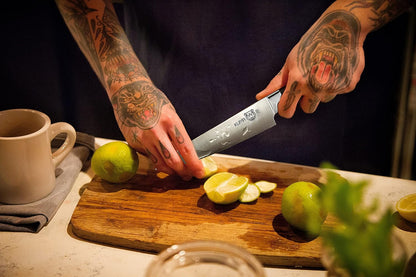KUMA Multi Purpose Chefs Knife - Pro Bolster Edition - 8 Inch Blade for Carving, Slicing & Chopping - Great Ergonomic Handle - Professional Kitchen Knives