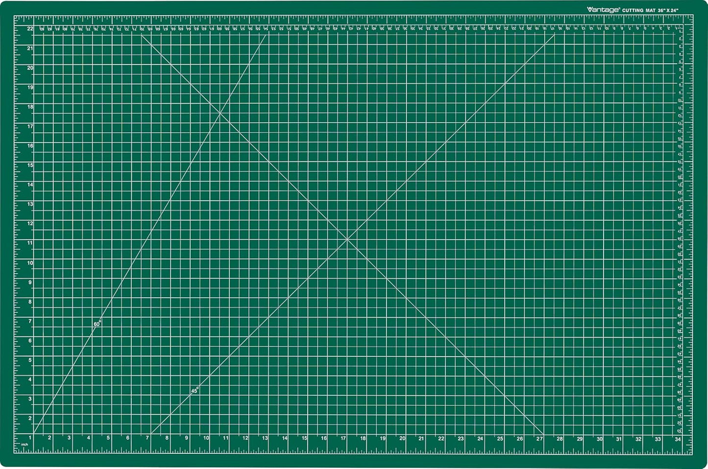 Dahle Vantage 10680 See-Through Premium Self-Healing Cutting Mat, 9"x12", 1/2" Grid, 5 Layers for Max Healing, Perfect for Crafts & Sewing, Clear