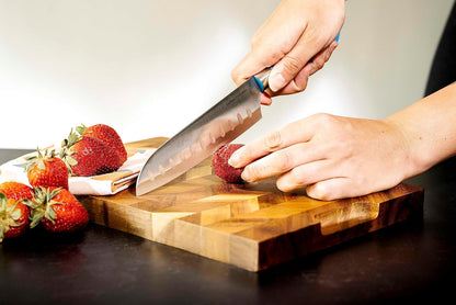DURA LIVING 14-Piece Color-Coded Knife & Cutting Board Set – Razor-Sharp Stainless Steel Blades with Blade Guards, 4 Multi-Color Flexible Cutting Mats