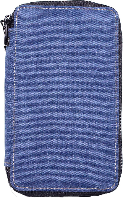 Speedball Art Products 254240 24 Pencil Storage Canvas Pencil Case, Denim