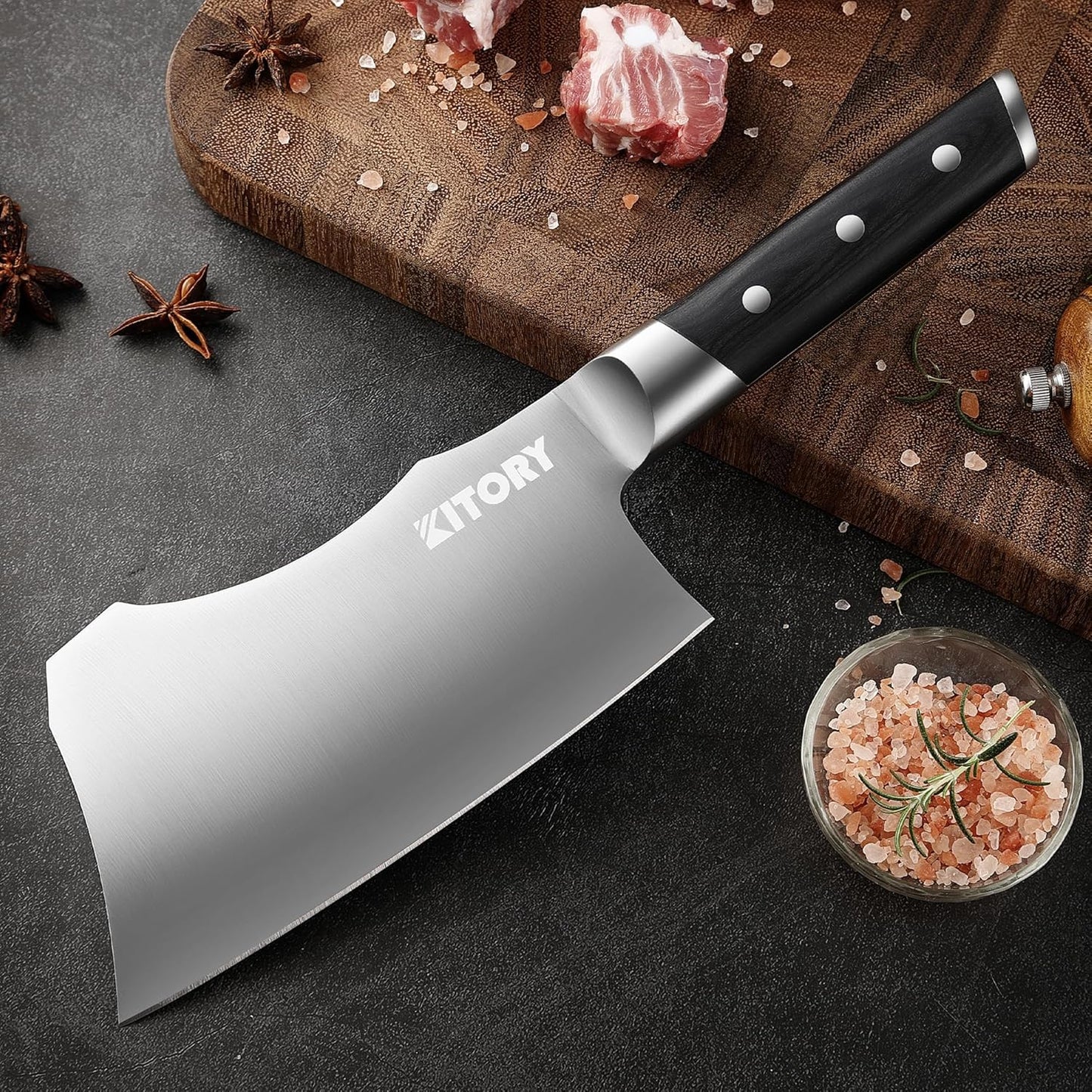 Kitory Slicing Carving Knife - 12" Brisket Knife - Pakka Wood Handle - Forged German High Carbon Steel Granton Blade, BBQ, Grilling Gifts For Men -Metadrop Series