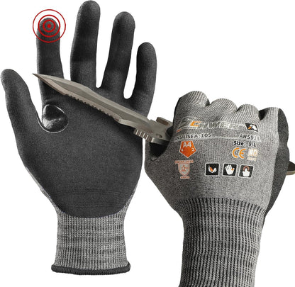 Schwer A4 AIR-SKIN Cut Resistant Work Gloves with Extreme Lightweight & Thin, Grip Glove for Fishing, Refined Work, Gardening Gloves for Yard, Touchscreen, 3D-Comfort Fit, Men Women Gifts, AR3900, L