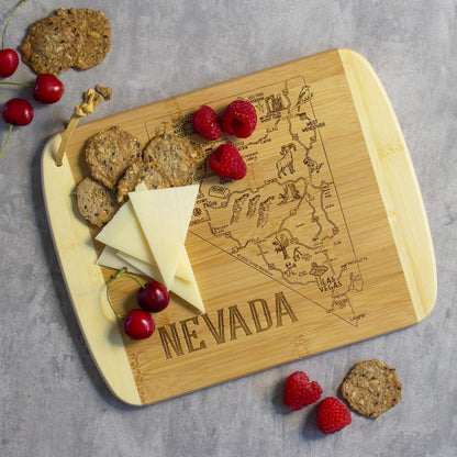 Totally Bamboo A Slice of Life New Jersey State Serving and Cutting Board, 11" x 8.75" - Colors B