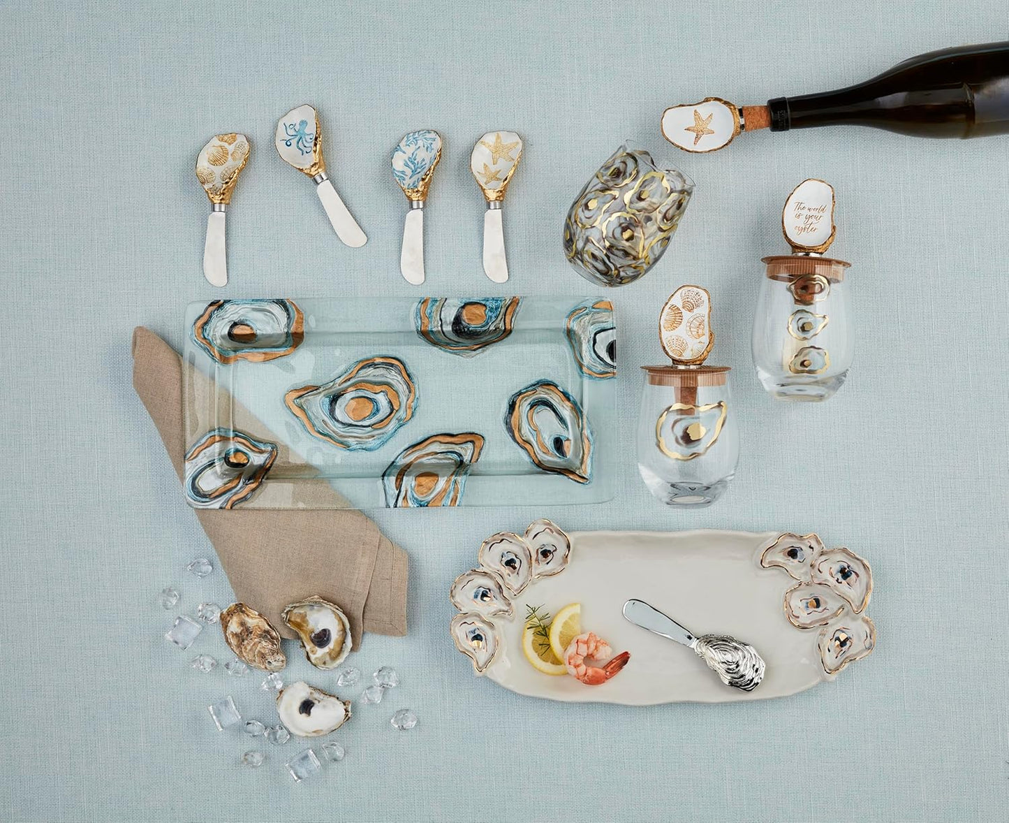 Mud Pie 5 1/2" Oyster Icon Spreader, Octopus