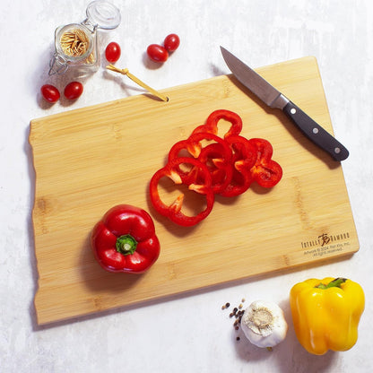 Totally Bamboo Tennessee State Shaped Cutting Board and Charcuterie Serving Platter with Artwork by Fish Kiss, Includes Hang Tie for Wall Display - Colors A