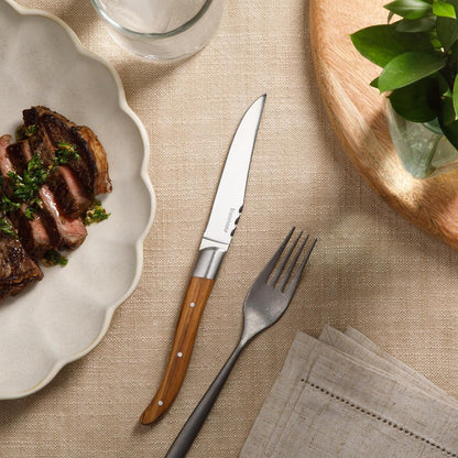 Bloomhouse - Two Time Oprah's Favorite Things Winner - 5" Utility Boning Kitchen Knife German Stainless Steel Blade w/Forged Italian Olive Wood Handle Full Tang for Meat Poultry & Precision Cutting