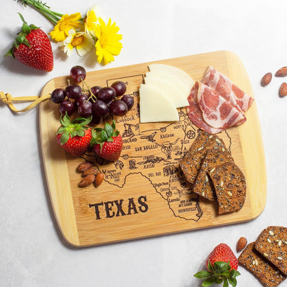 Totally Bamboo A Slice of Life New Jersey State Serving and Cutting Board, 11" x 8.75" - Colors B