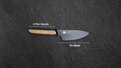 Everdure German Steel Professional Bread Knife, 10.55 Inch Serrated Edge Blade, Titanium Coated Blade with Pakka Wood Handle, Perfect Kitchen Knife for Slicing Bread Loaves, Bagels, Cake, and More