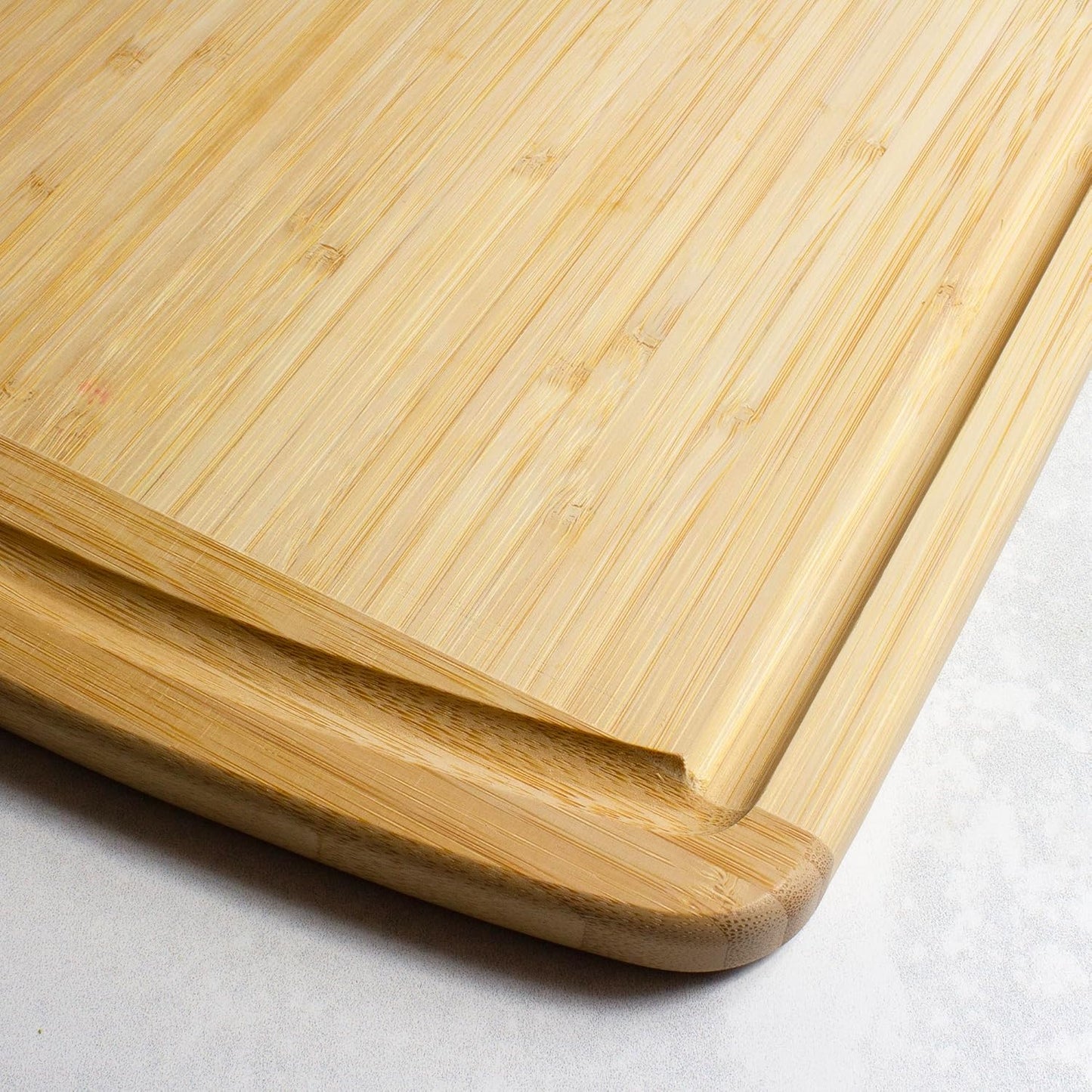 Totally Bamboo Malibu Bamboo Cutting Board with Juice Groove, 18" x 12", Natural