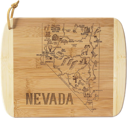 Totally Bamboo A Slice of Life New Jersey State Serving and Cutting Board, 11" x 8.75" - Colors B
