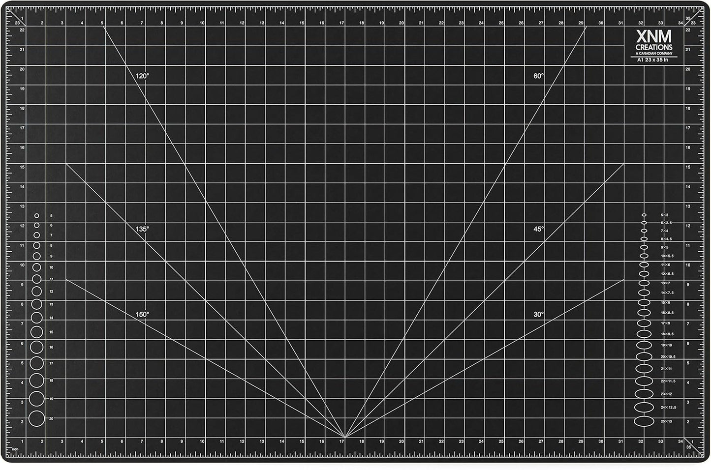 XNM Premium Self Healing Cutting Mat - 8 Inches by 11 inches - A4, 3 Layer Quality PVC Construction - Dual Sided, Imperial and Metric Grid Lines - Perfect for Cutting, Sewing, and Crafts