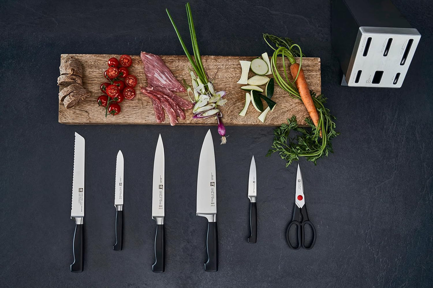 Zwilling Gourmet 1002455 Self-Sharpening Knife Block 7 Pieces Grey