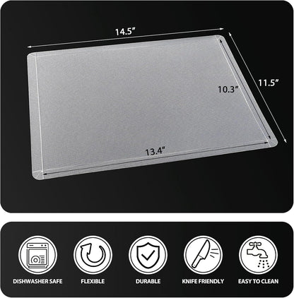 WK Flexible Plastic Cutting Boards Mats for Kitchen, Flexible Non Slip Cutting Mat, Thin Cutting Sheets, BPA Free, Dishwasher Safe, Multi Sizes