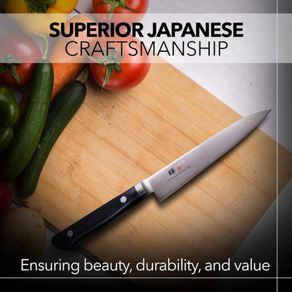 Kagayaki Petty Knife 150mm (5.9"), VG-1 Japanese Stainless Steel, Pakka Wood Handle