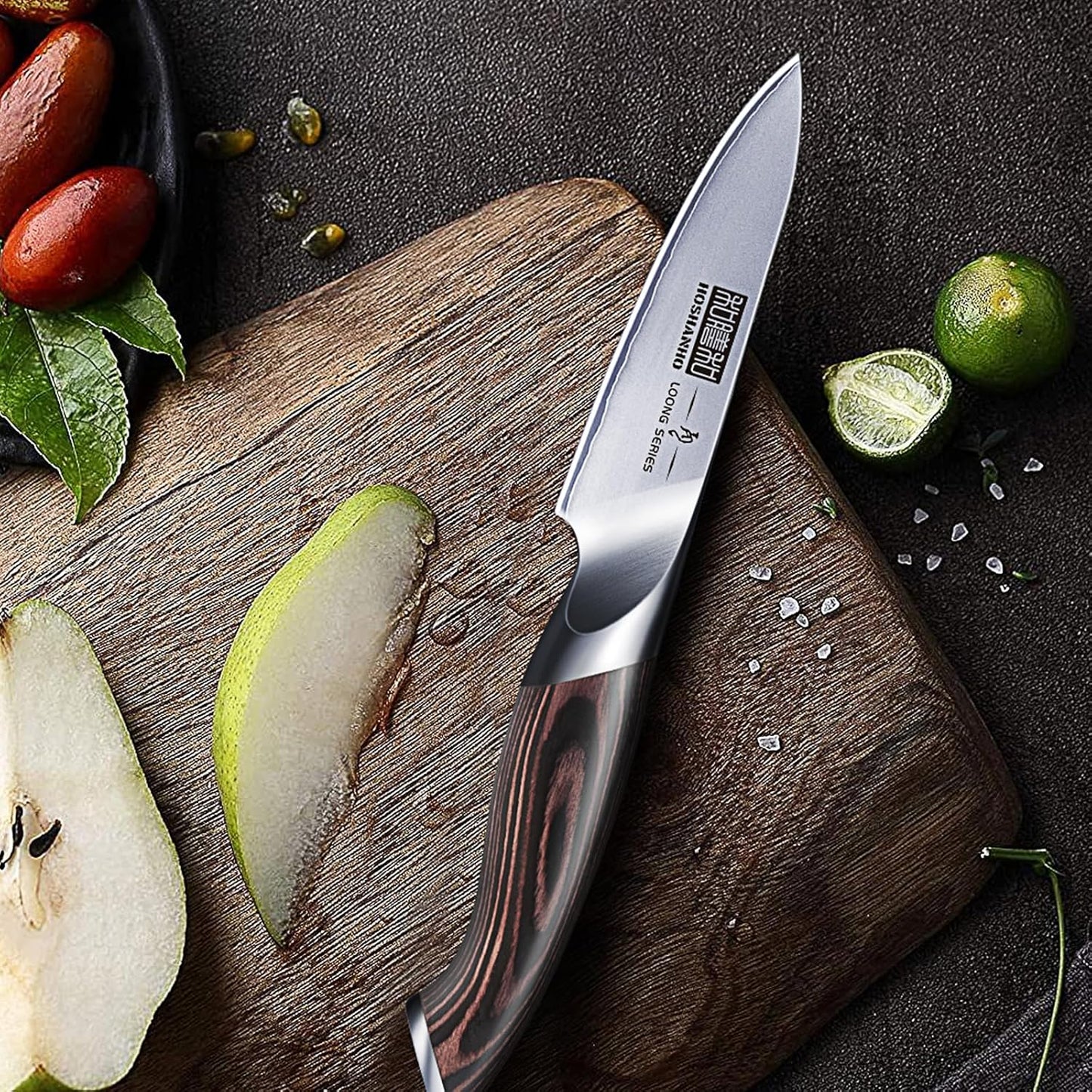 3.75 inch Paring Knife, Ultra Sharp Japanese Kitchen Fruit Knife | Professional Japanese High Carbon Stainless Steel Small Kitchen Knives with Ergonomic Handle
