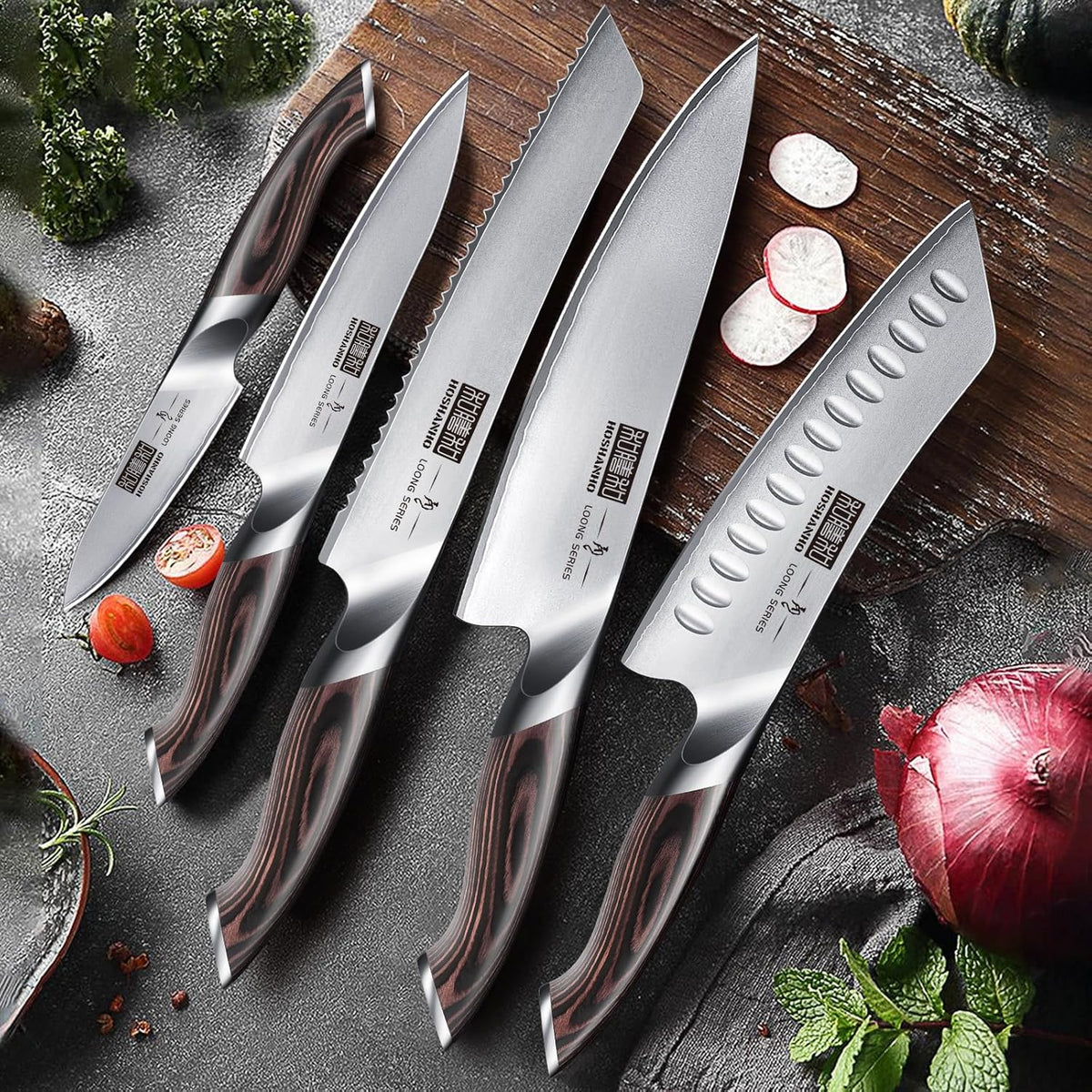 3.75 inch Paring Knife, Ultra Sharp Japanese Kitchen Fruit Knife | Professional Japanese High Carbon Stainless Steel Small Kitchen Knives with Ergonomic Handle