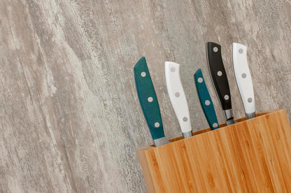 ARCOS Universal Knife Block Set Without Knives Up to 10 Inch. 220x89x280mm. 3700 gr. Made of Bamboo. Series Tacos Universales. Color Brown