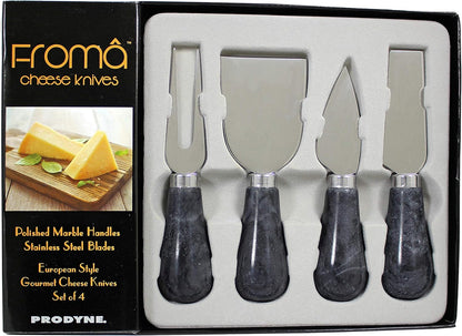 Prodyne Froma Cheese Knives, Set of 4, Black