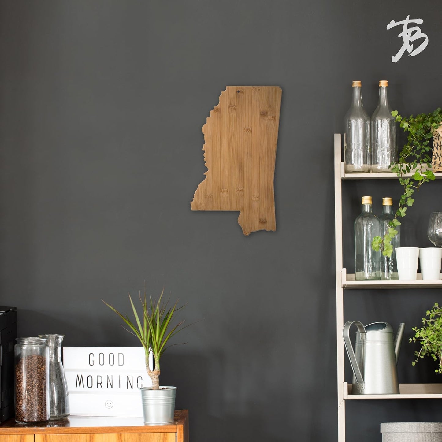 Totally Bamboo Oklahoma State Shaped Bamboo Serving and Cutting Board