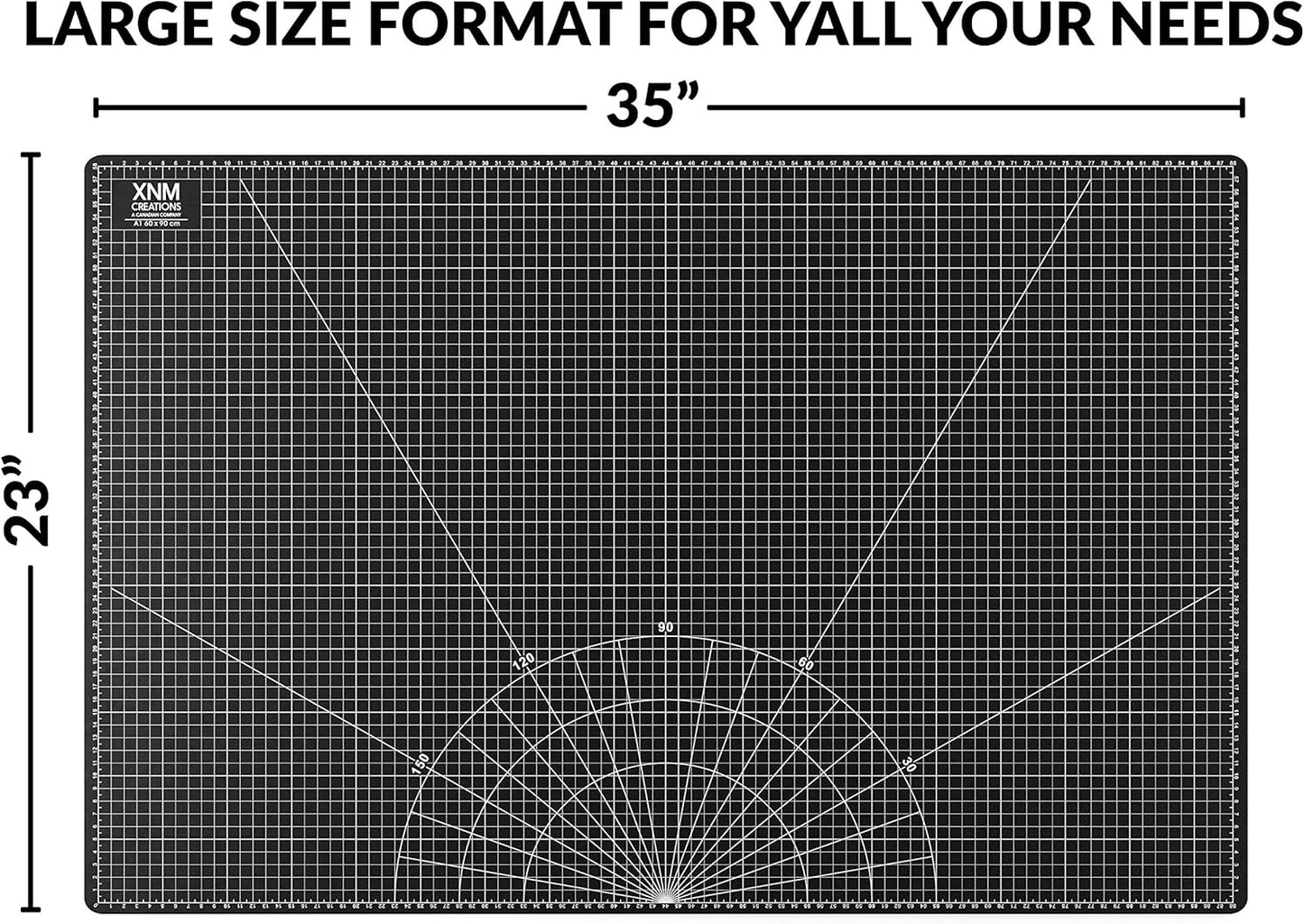 XNM Premium Self Healing Cutting Mat - 8 Inches by 11 inches - A4, 3 Layer Quality PVC Construction - Dual Sided, Imperial and Metric Grid Lines - Perfect for Cutting, Sewing, and Crafts