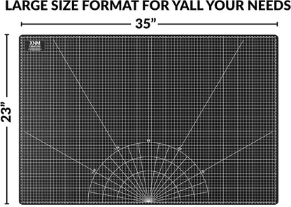 XNM Premium Self Healing Cutting Mat - 8 Inches by 11 inches - A4, 3 Layer Quality PVC Construction - Dual Sided, Imperial and Metric Grid Lines - Perfect for Cutting, Sewing, and Crafts