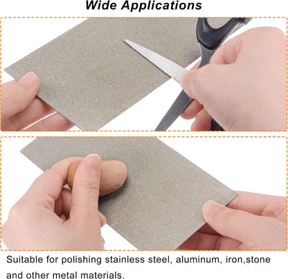 uxcell Diamond Whetstone Sharpening Stone, 170mm x 75mm 80 Grit 120 Grit Sharpener Grinding Plate Abrasive Tool Set 2pcs