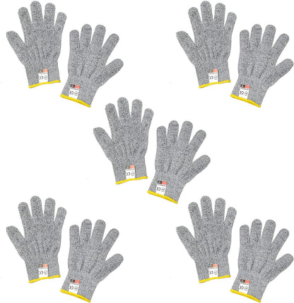 Cut Resistant Glove - High Performance Level 5 Protection for Kitchen Cutting, Food Grade Safety Gloves for Cutting (Small, 10 Pair Stand Gloves)