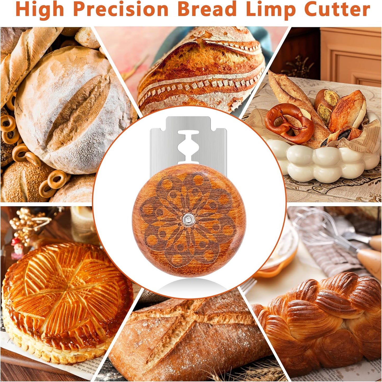 UFO Bread Lame Cutter for Homemade Sourdough,Bread Scorer Tool for Sourdough with 5 Blades and Storage Cover,Slashing Tool Bread Cutting Knife for Artisan Bread and Baguette Makers,Circle