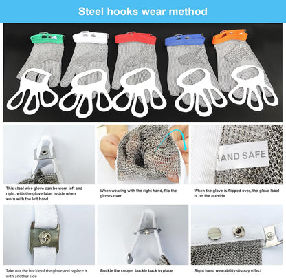 Chainmail Gloves Cut Resistant Glove Food Grade Cut Proof Stainless Steel Metal Mesh Butcher Gloves