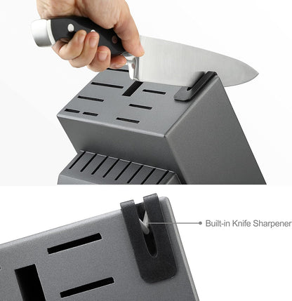 McCook® Knife Sets,German Stainless Steel Kitchen Knife Block Set with Built-in Sharpener