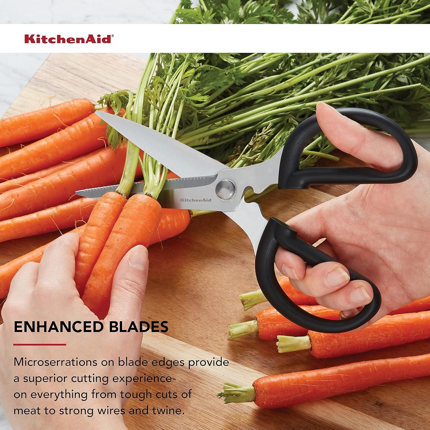 KitchenAid KQ351OHOBA Universal Stainless Steel Shears, Utility, Black