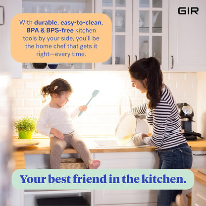 GIR: Get It Right 5 Piece Silicone Ultimate Kitchen Utensils Set - Ladle, Spatula, Flip, Spoon & Spoonula - Non-Toxic Cooking Utensils for Nonstick Cookware, Cooking and Baking - Red