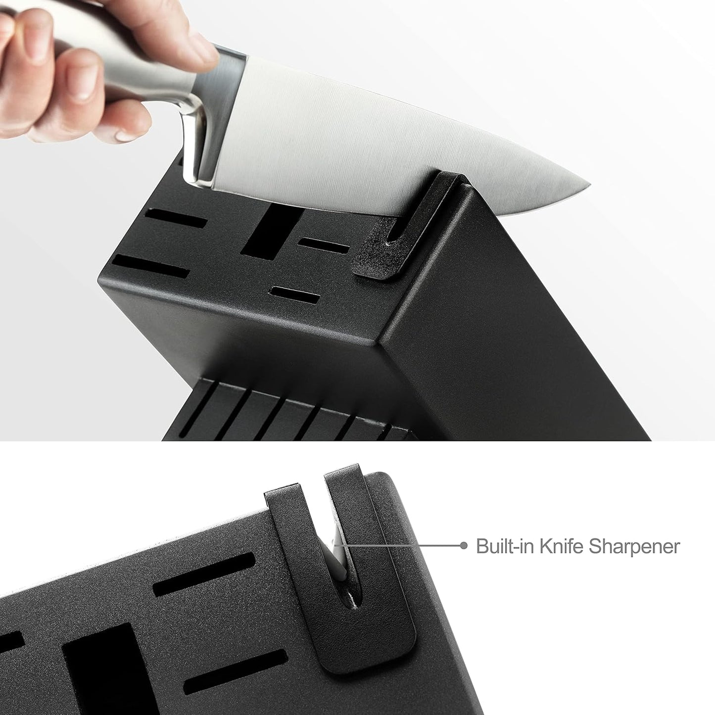 McCook® Knife Sets,German Stainless Steel Knife Block Sets with Built-in Sharpener