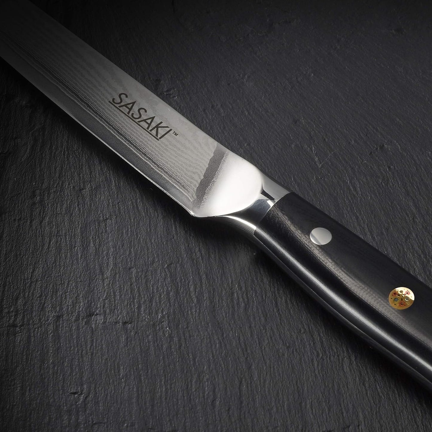 Sasaki 5228194 Masuta Japanese AUS-10 Stainless Steel Santoku Knife with Locking Sheath, 7-Inch