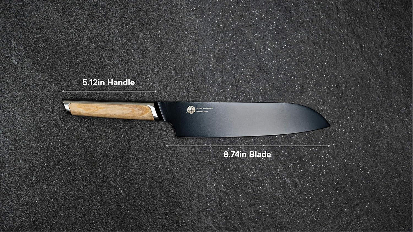 Everdure German Steel Professional Bread Knife, 10.55 Inch Serrated Edge Blade, Titanium Coated Blade with Pakka Wood Handle, Perfect Kitchen Knife for Slicing Bread Loaves, Bagels, Cake, and More