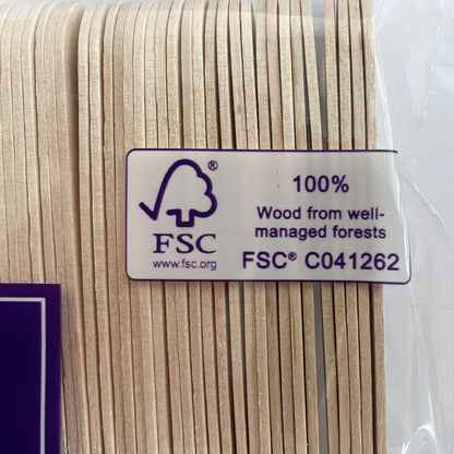 KingSeal FSC Certified Disposable Wood Cutlery Knife, Biodegradable and Earth Friendly, 6.5 Inch Length - 100 Count