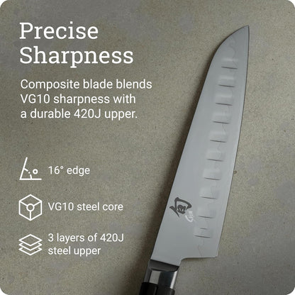 Shun Sora 7" Hollow Ground Santoku Knife