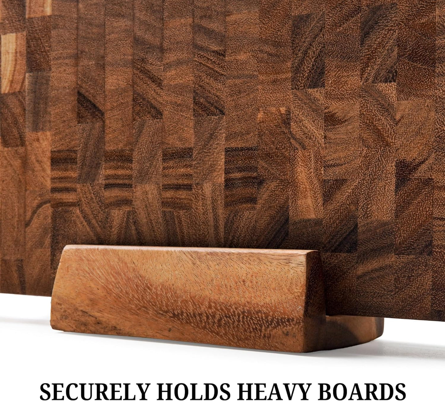 SHUMARU Mahogany End Grain Cutting Board, 17×13×1.6 in – Handmade Butcher Block, Knife-Friendly, Juice Groove, Non-Slip Feet