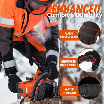 HANDLANDY Work Gloves for Men & Women, Utility Mechanic Working Gloves Touch Screen, Flexible Gardening Gloves for Yard