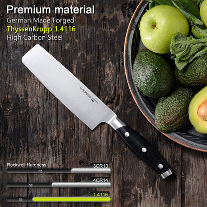 linoroso Serrated Bread Knife for Homemade Bread with Elegant Gift Box, Full Tang Ultra Sharp Forged German Carbon Stainless Steel Bread Knife 8 inch for Slicing Bread, Bagels, Cake - Classic Series
