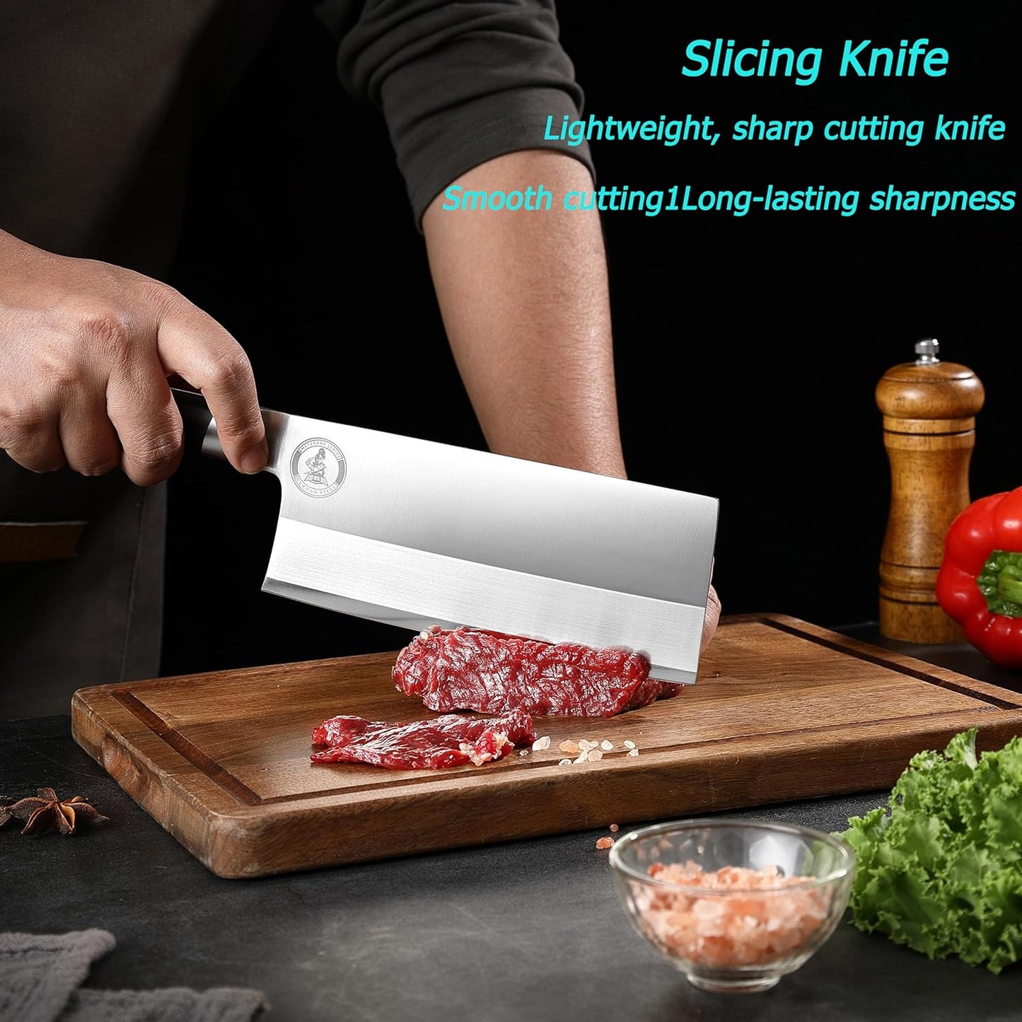 Kitory Slicing Carving Knife - 12" Brisket Knife - Pakka Wood Handle - Forged German High Carbon Steel Granton Blade, BBQ, Grilling Gifts For Men -Metadrop Series