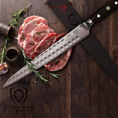 Dalstrong Slicing Carving Knife 12 inch + Boning Knife 6 inch - Shogun Series ELITE - Japanese AUS-10V Super Steel - G10 Handle - Fillet Kitchen Cooking Knife - Sheaths Inlcuded