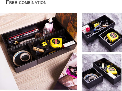 Bamboo Drawer Oragnizer Box, Kitchen Seasoning Organizer Tray, Tableware Knife Fork Organizer Box, Home Drawer Sorting Box, Bamboo 12"*4"