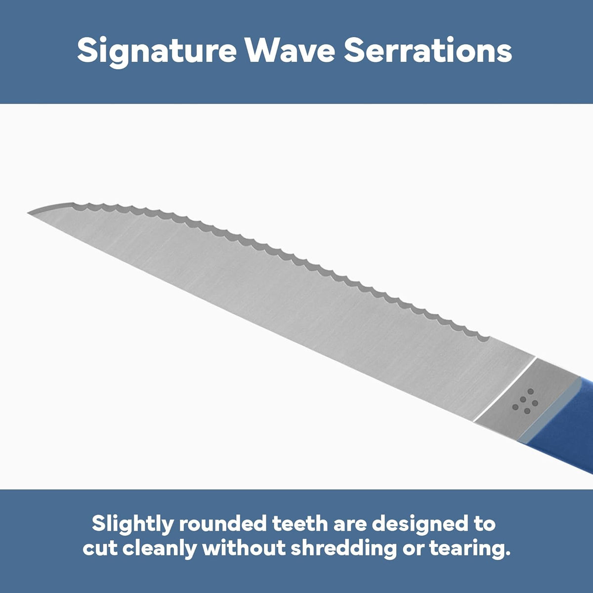 Steak Knives Set of 4 - Precision Serrated Blades for Effortless Dining - Stainless Steel - Superior Cuts with Four Steak Knives Handles - Black